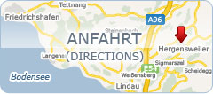 Anfahrtsskizze/Directions Ludwig Egger in 88138 Hergensweiler, Kemptenerstr. 36